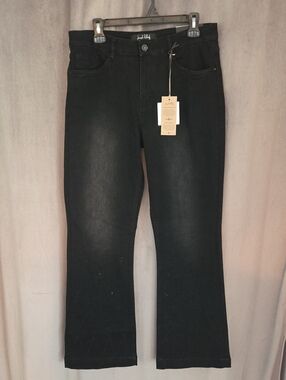 Joseph Ribkoff NWT Size 14 Classic FlareJeans with Subtle Hem Embellishment